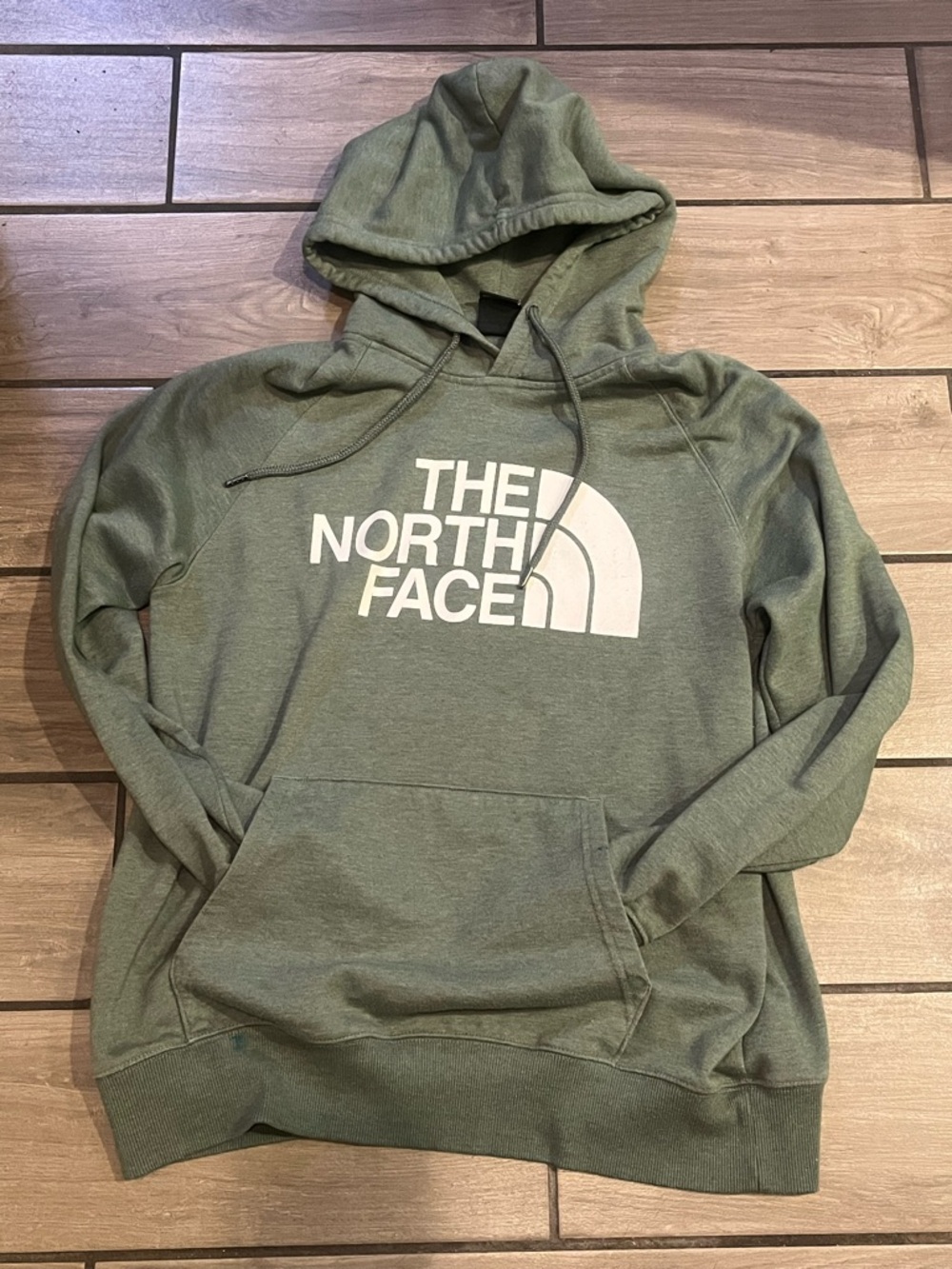 The North Face Womens  Olive Green Logo Hoodie size medium